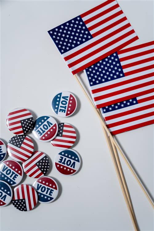 Vote buttons and flags 